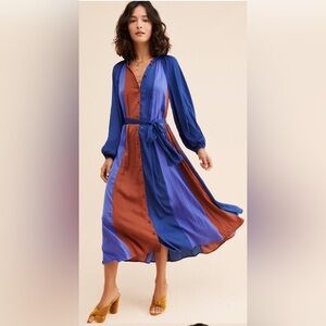 NWT Anthropologie Maeve Colorblocked  Dress